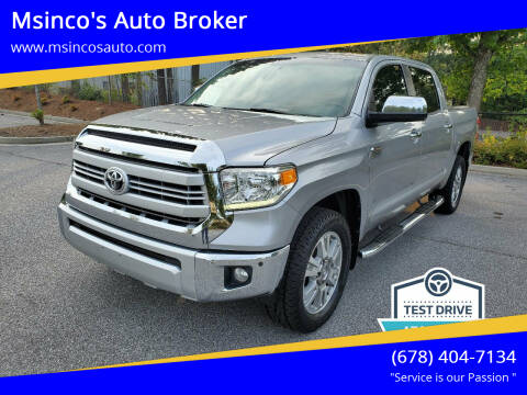 2015 Toyota Tundra for sale at Msinco's Auto Broker in Snellville GA