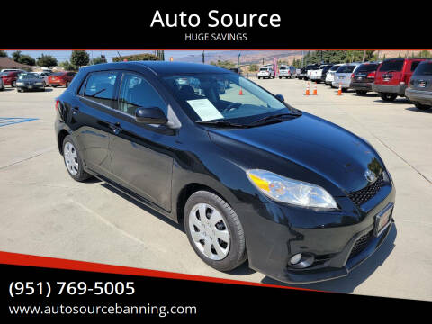 2012 Toyota Matrix for sale at Auto Source in Banning CA