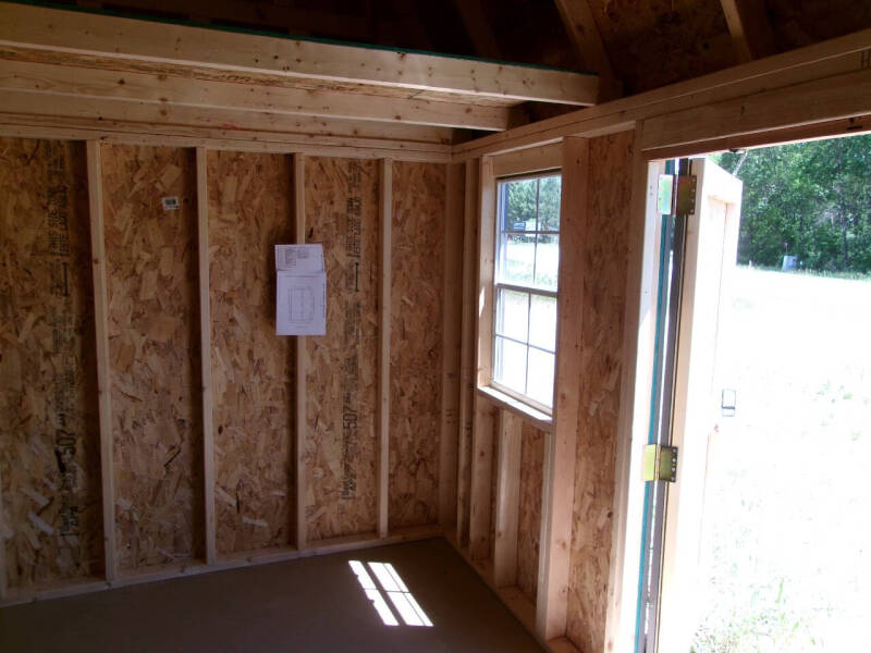 10 x 16 vertical metal side lofted barn