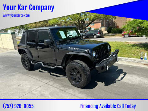 2015 Jeep Wrangler Unlimited for sale at Your Kar Company in Norfolk VA