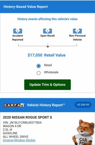 2020 Nissan Rogue Sport S