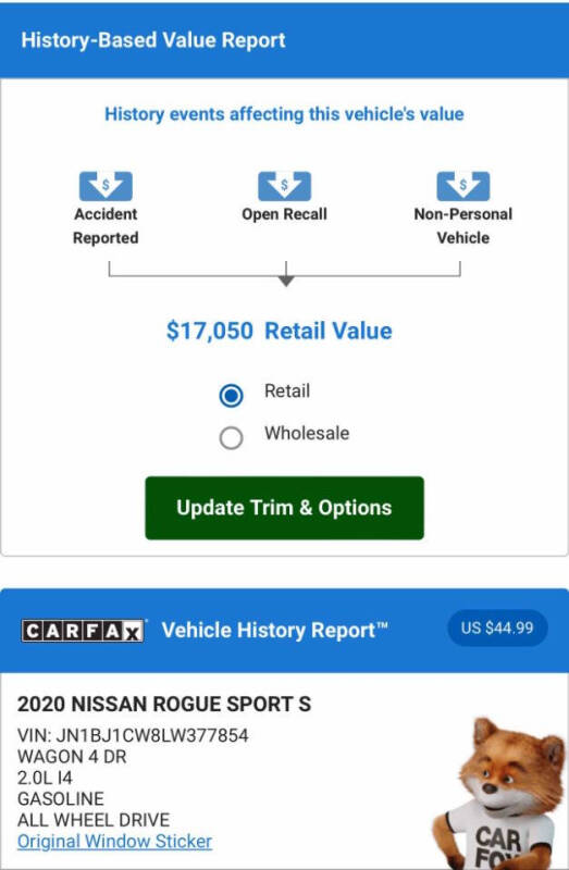 2020 Nissan Rogue Sport S