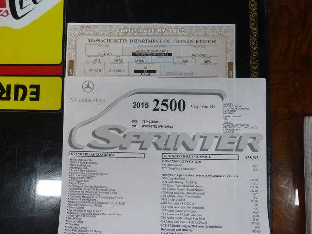 2015 Mercedes-Benz Sprinter 2500