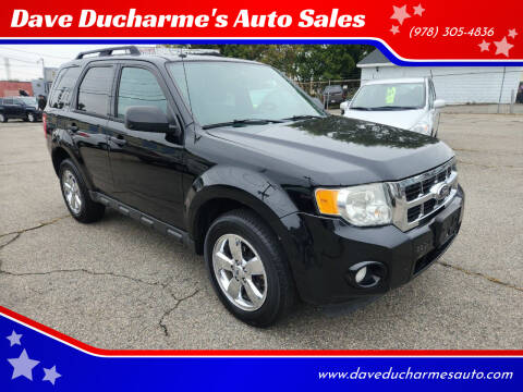 2012 Ford Escape for sale at Dave Ducharme's Auto Sales in Lowell MA