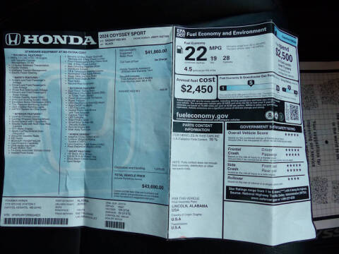 2024 Honda Odyssey Sport