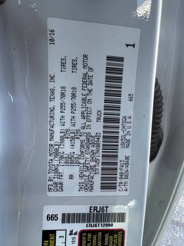 2017 Toyota Tundra SR