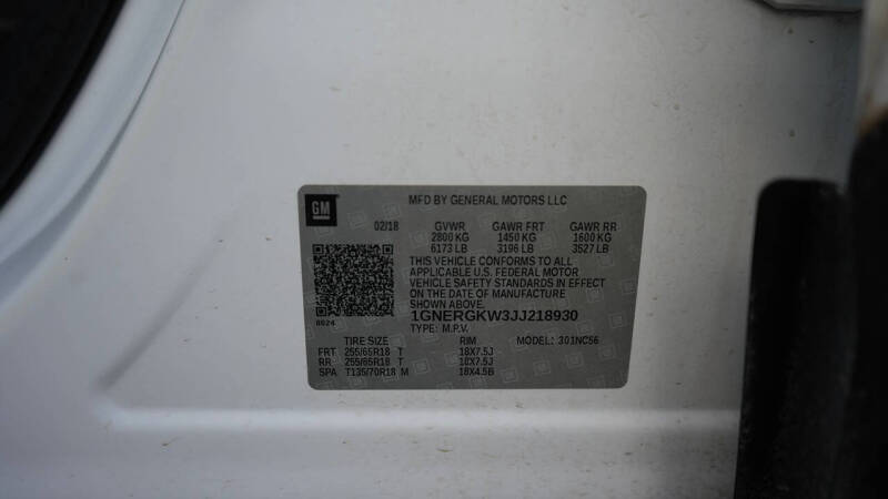 2018 Chevrolet Traverse LT Cloth