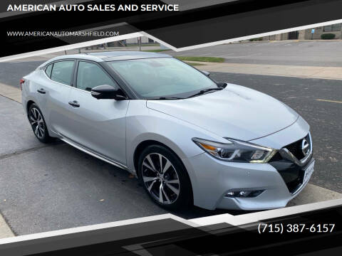 2018 Nissan Maxima for sale at AMERICAN AUTO SALES AND SERVICE in Marshfield WI