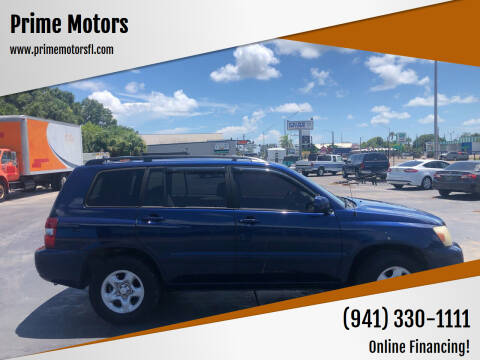 2006 Toyota Highlander for sale at Prime Motors in Sarasota FL