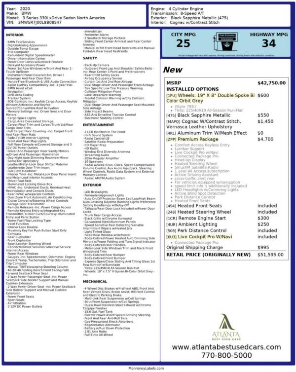 2020 BMW 3 Series 330i xDrive