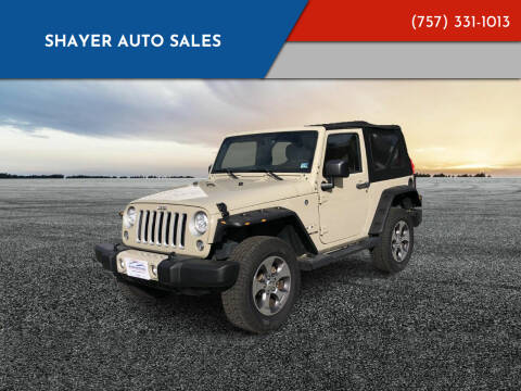 2017 Jeep Wrangler for sale at Shayer Auto Sales in Cape Charles VA