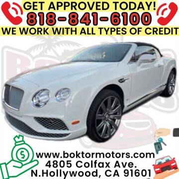 2016 Bentley Continental for sale at Boktor Motors in North Hollywood CA