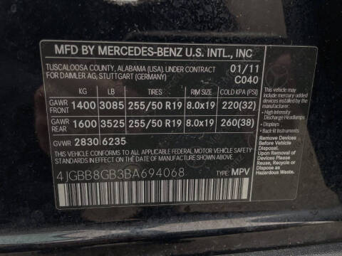 2011 Mercedes-Benz M-Class ML 350 4MATIC