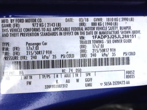 2018 Ford Focus Titanium