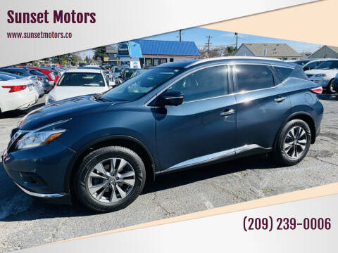 2015 Nissan Murano for sale at Sunset Motors in Manteca CA