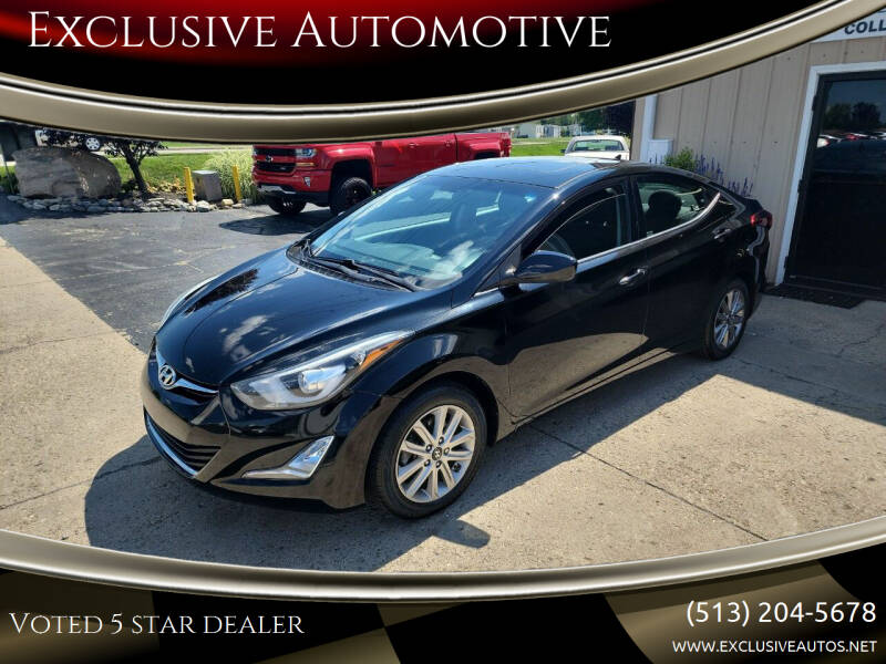 2015 Hyundai Elantra for sale at Exclusive Automotive in West Chester OH