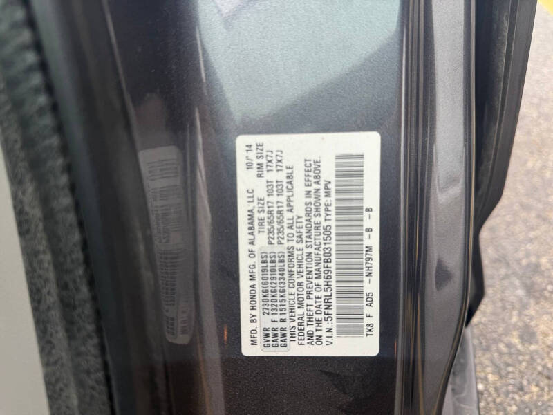 2015 Honda Odyssey EX-L w/DVD