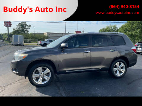 2010 Toyota Highlander for sale at Buddy's Auto Inc in Pendleton, SC
