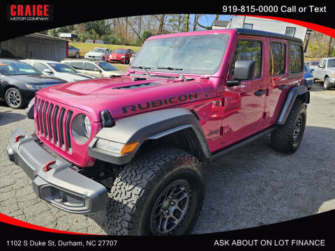 2021 Jeep Wrangler Unlimited for sale at CRAIGE MOTOR CO in Durham NC
