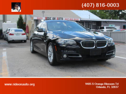 2016 BMW 5 Series for sale at Ride On Auto in Orlando FL