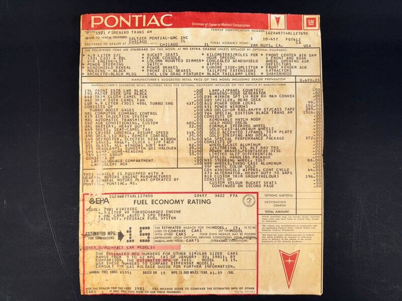 1981 Pontiac Firebird Trans Am