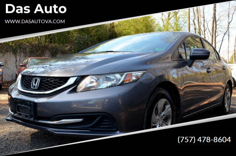 2015 Honda Civic for sale at Das Auto in Virginia Beach VA
