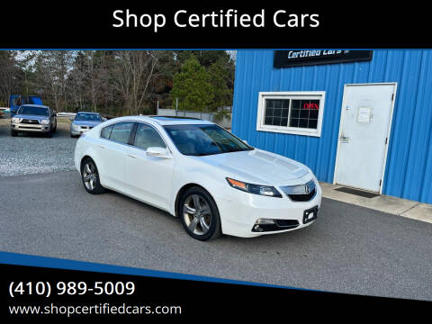 2013 Acura TL for sale at Shop Certified Cars in Easton MD