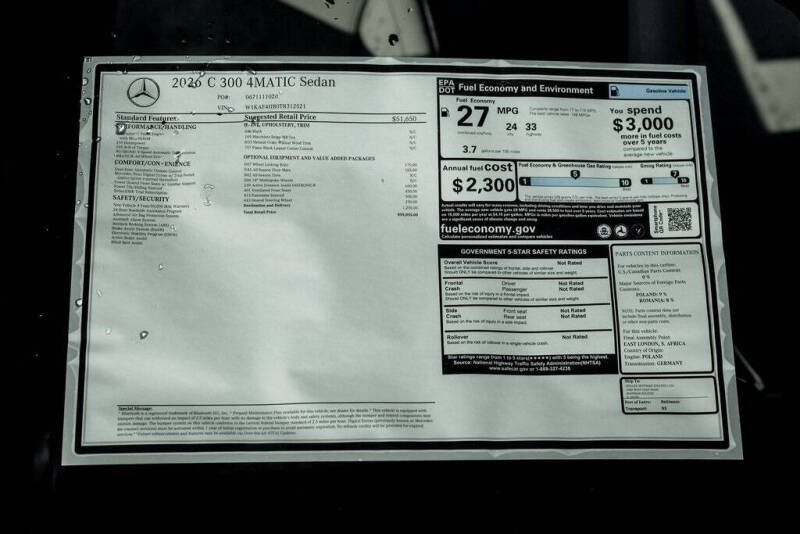 2026 Mercedes-Benz C-Class C 300 4MATIC