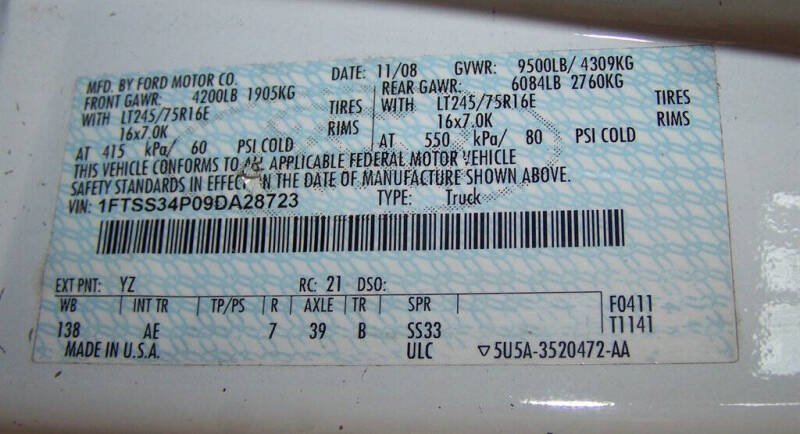 2009 Ford E-Series E-350 SD