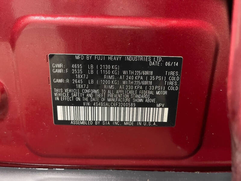 2015 Subaru Outback 2.5i Limited