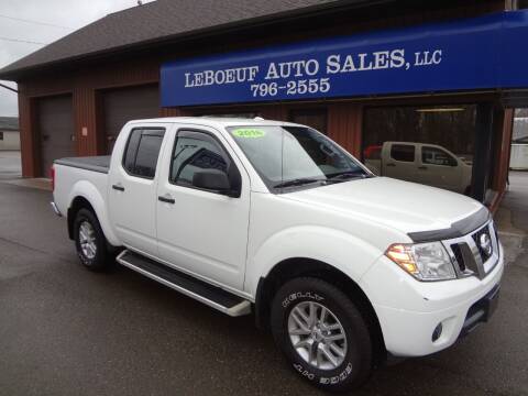 2016 Nissan Frontier for sale at LeBoeuf Auto Sales in Waterford PA