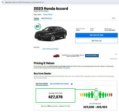 2023 Honda Accord EX
