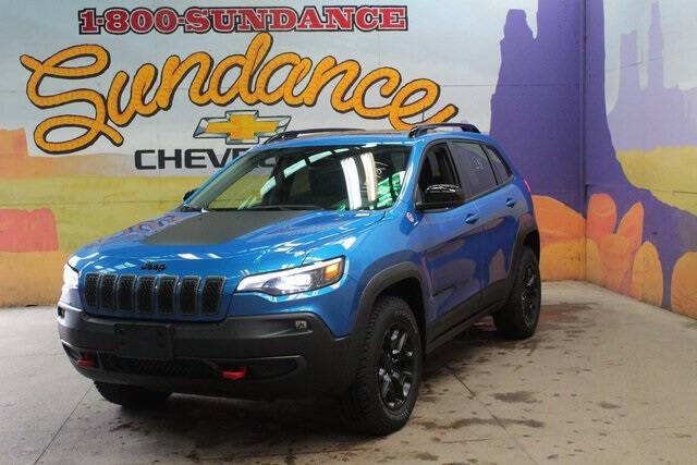 Used 2023 Jeep Cherokee Trailhawk with VIN 1C4PJMBN9PD115727 for sale in Grand Ledge, MI