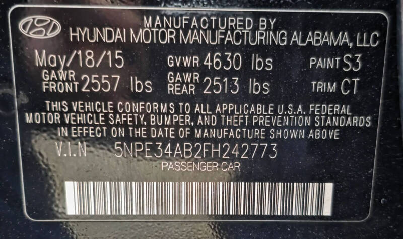 2015 Hyundai Sonata Limited 2.0T