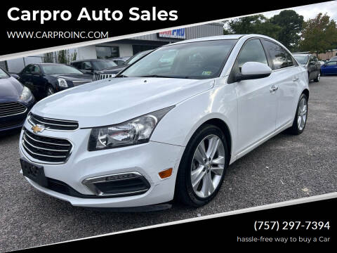 2016 Chevrolet Cruze Limited for sale at Carpro Auto Sales in Chesapeake VA
