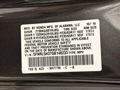 2016 Honda Odyssey SE