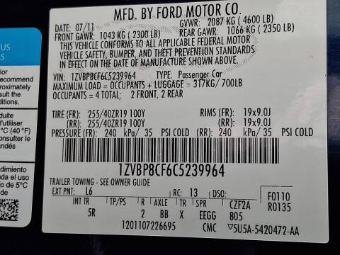 2012 Ford Mustang GT Premium