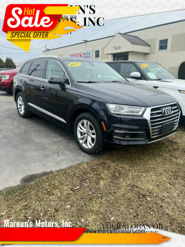 2017 Audi Q7 for sale at Maroun's Motors, Inc in Boardman OH