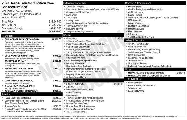 2020 Jeep Gladiator Sport