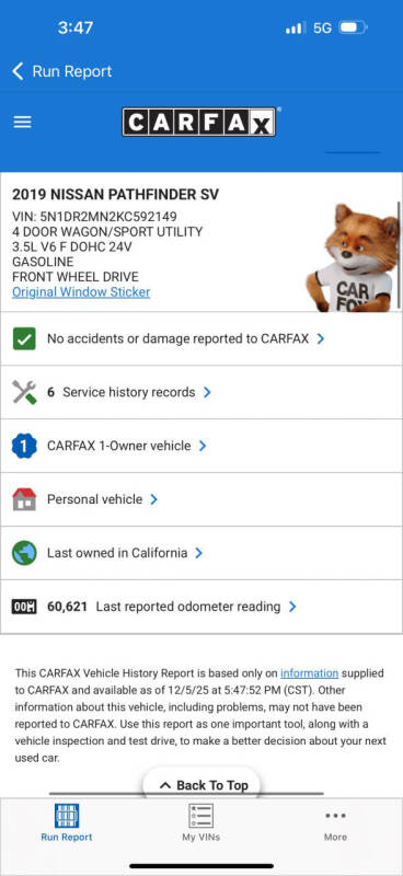 2019 Nissan Pathfinder SV