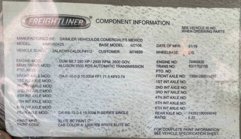 2020 Freightliner M2 106