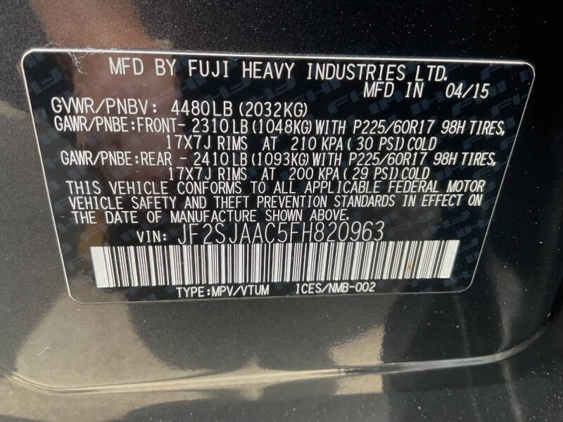 2015 Subaru Forester 2.5i