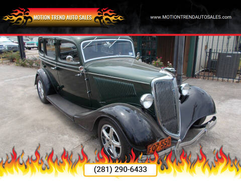 1934 Ford SEDAN for sale at MOTION TREND AUTO SALES in Tomball TX