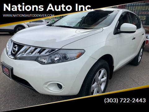 2010 Nissan Murano for sale at Nations Auto Inc. in Denver CO