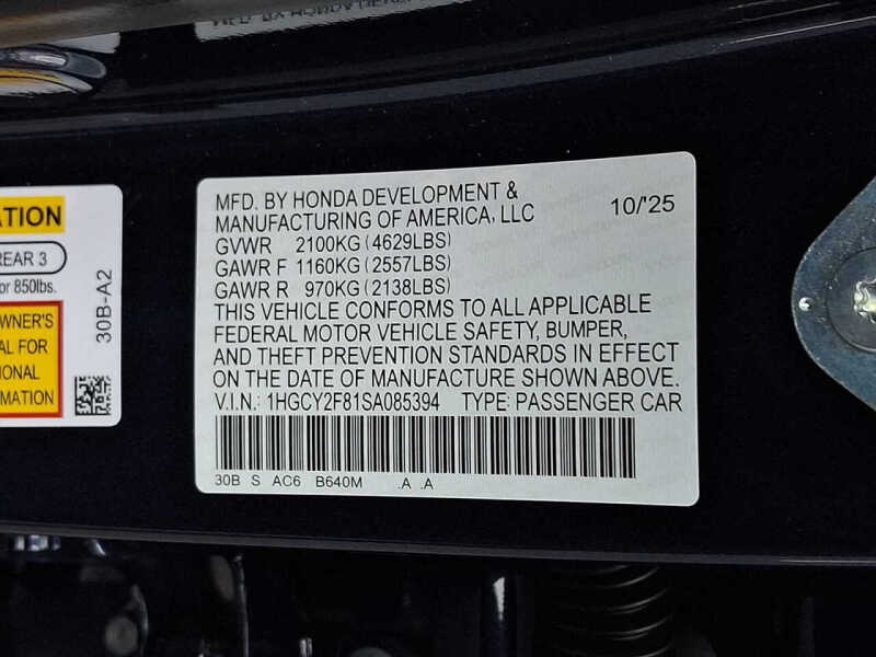 2025 Honda Accord Hybrid Touring