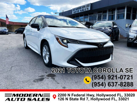 2021 Toyota Corolla Hatchback for sale at Modern Auto Sales in Hollywood FL