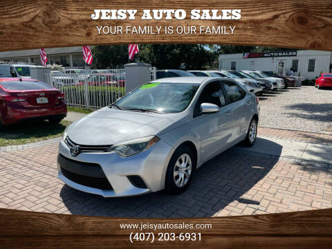 2015 Toyota Corolla for sale at JEISY AUTO SALES in Orlando FL
