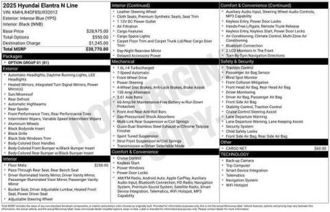 2025 Hyundai Elantra N Line