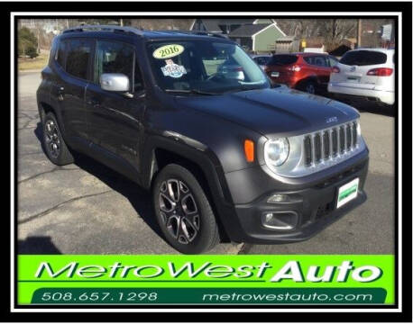 2016 Jeep Renegade for sale at Metro West Auto in Bellingham MA