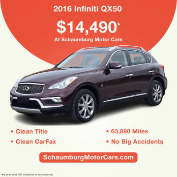 2016 Infiniti QX50 for sale at Schaumburg Motor Cars in Schaumburg IL